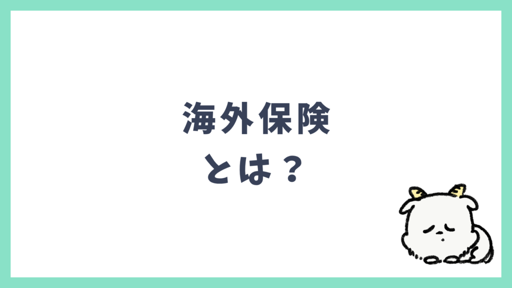海外保険 とは