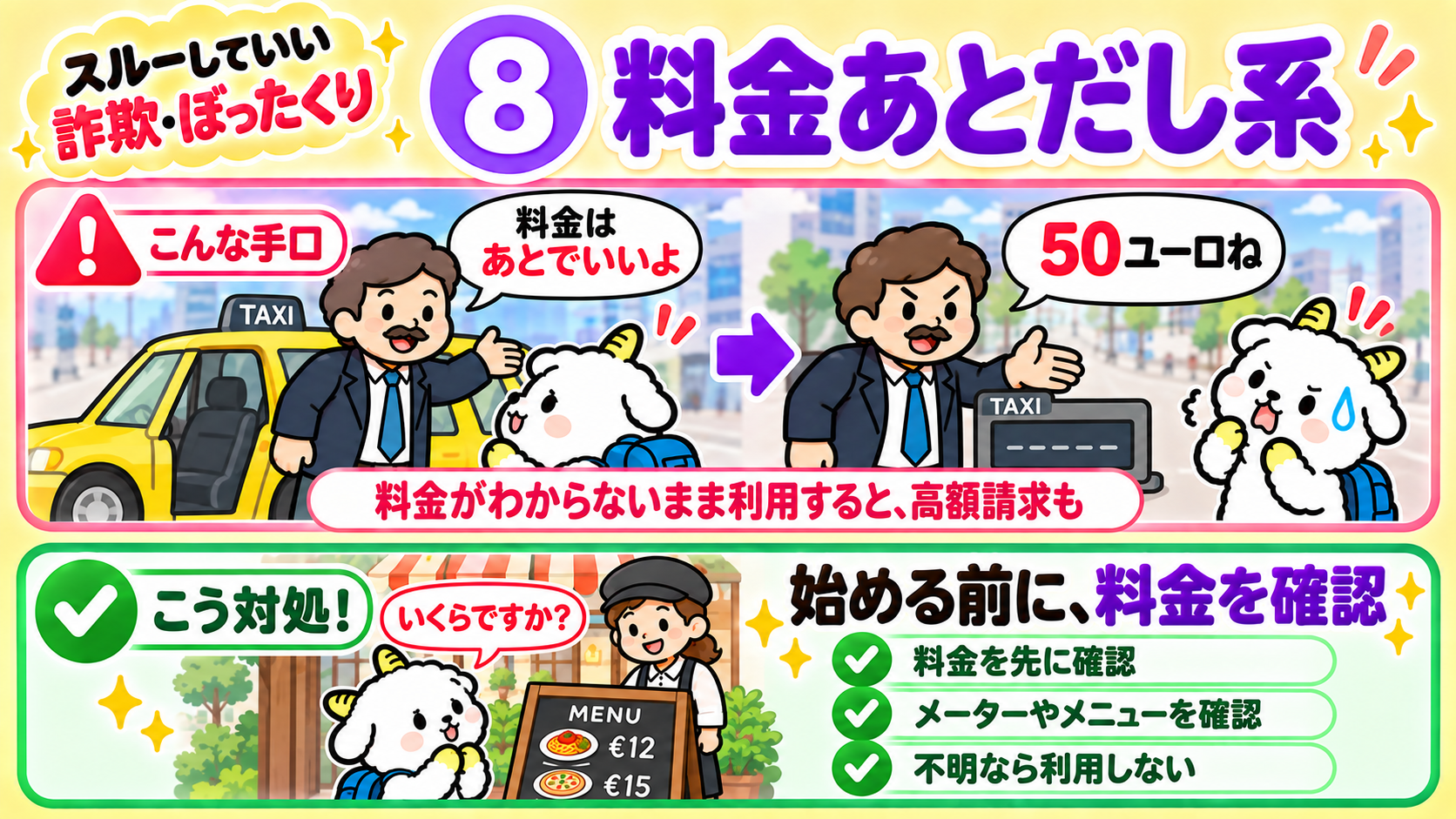 料金あとだし系の手口と対処法のまとめ（始める前に料金を確認）